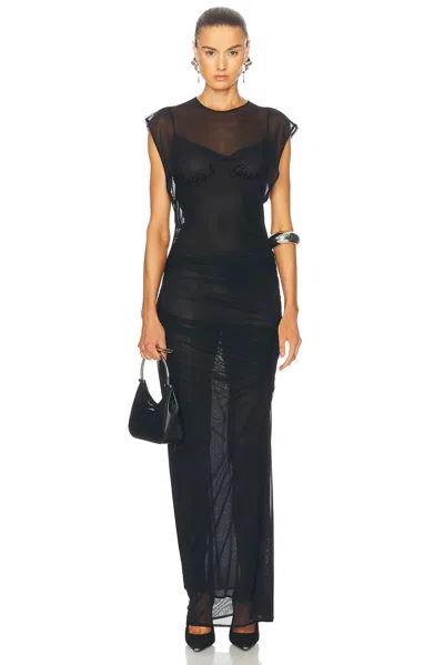 JEAN PAUL GAULTIER VELVET FLOCK LONG DRESS