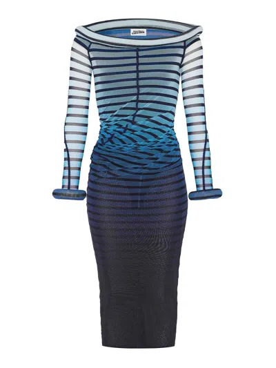 JEAN PAUL GAULTIER STRIPED LONG DRESS