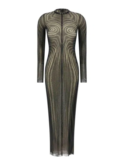 Jean Paul Gaultier Tulle Dress In Green
