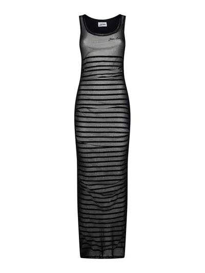Jean Paul Gaultier Tulle And Viscose Blend Dress In Black