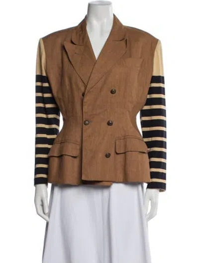 Pre-owned Jean Paul Gaultier Vintage 1989 Blazer In Blue/neutrals