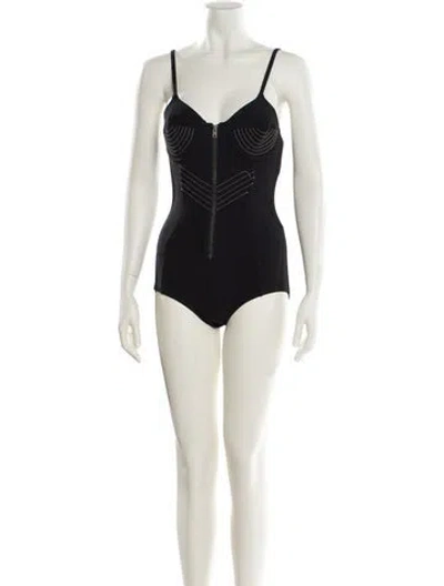Pre-owned Jean Paul Gaultier Vintage 1990's Bodysuit In Black