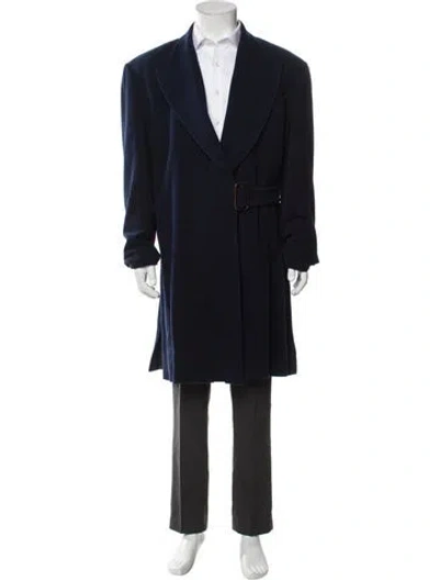 Pre-owned Jean Paul Gaultier Vintage 1990's Overcoat In Blue