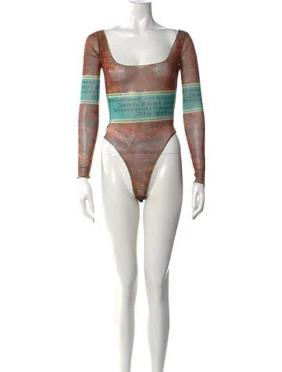 Pre-owned Jean Paul Gaultier Vintage 1994 Bodysuit In Orange