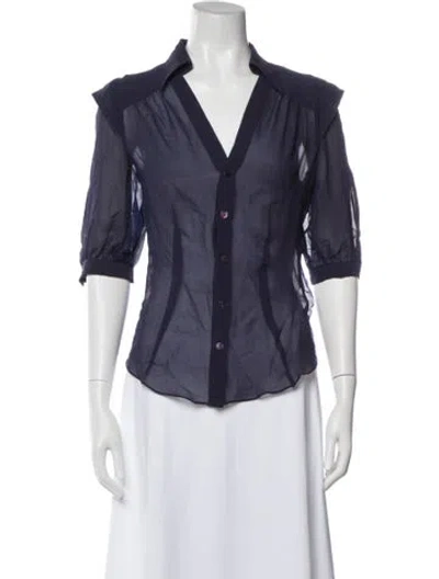 Pre-owned Jean Paul Gaultier Vintage 2000's Blouse In Blue