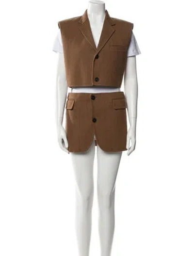 Pre-owned Jean Paul Gaultier Vintage 2001 Skirt Set In Brown