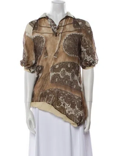 Pre-owned Jean Paul Gaultier Vintage 2003 Blouse In Brown