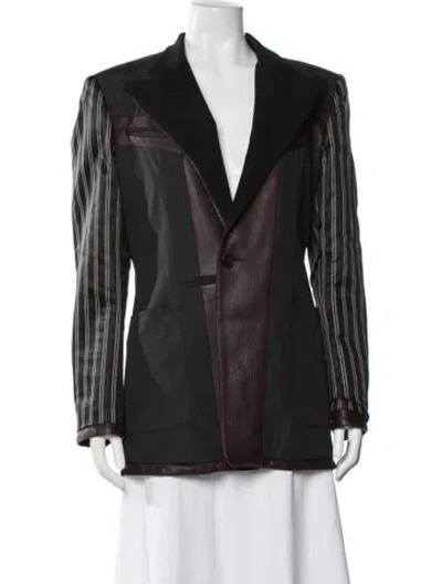 Pre-owned Jean Paul Gaultier Vintage 2005 Coat In Black/burgundy
