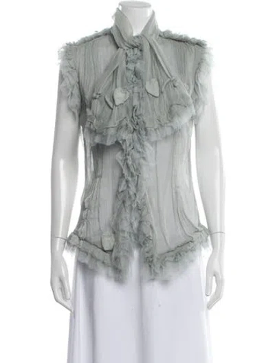 Pre-owned Jean Paul Gaultier Vintage 2006 Blouse In Blue