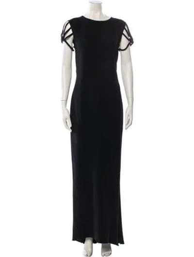 Pre-owned Jean Paul Gaultier Vintage 2011 Cutout-back Long Dress In Black