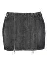 Jean Paul Gaultier Mini Skirt With Pockets And Belt Loops In Gray