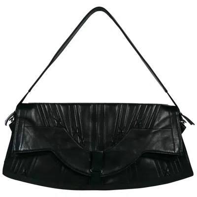 Pre-owned Jean Paul Gaultier Vintage Black Lambskin Corset Bag Clutch