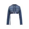 Jean Paul Gaultier Short Belted Denim Jacket