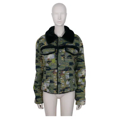 Pre-owned Jean Paul Gaultier Vintage Camouflage Faces Jacket Size L In Black