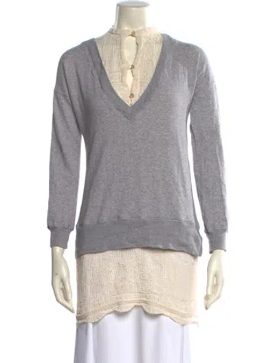 Pre-owned Jean Paul Gaultier Vintage Cowl Neck Sweatshirt In Gray