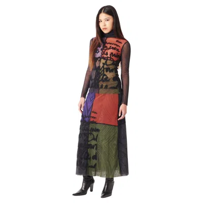 Pre-owned Jean Paul Gaultier Vintage F/w 2001 Print Mesh Co-ord Set In Black