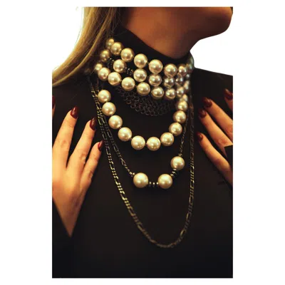 Pre-owned Jean Paul Gaultier Vintage  Pearl Choker Necklace, France, 1990s In Multi