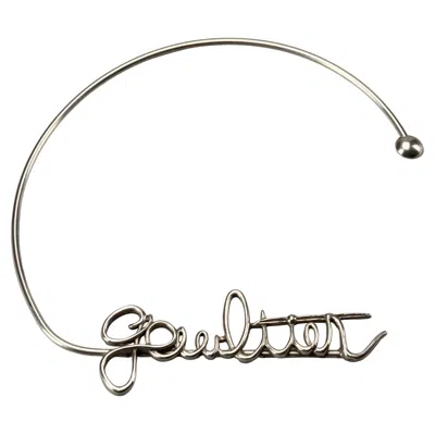 Pre-owned Jean Paul Gaultier Vintage  Signature Cursive Choker Necklace In Multi