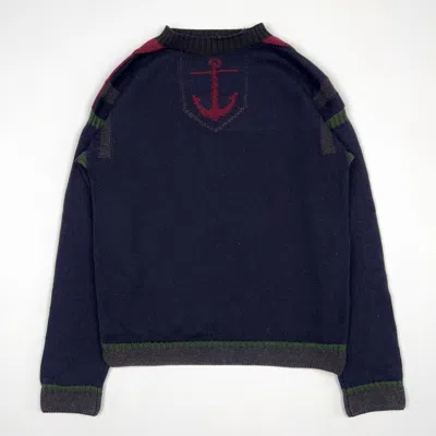 Pre-owned Jean Paul Gaultier Vintage Knit Sweater Anchor Archive In Blue