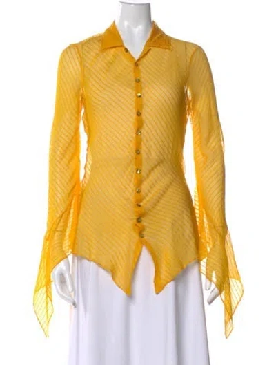 Pre-owned Jean Paul Gaultier Vintage Late 1990's - Early 2000's Blouse In Yellow