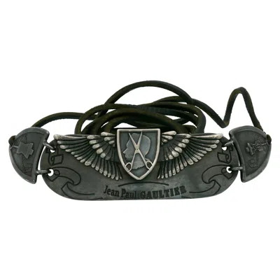 Pre-owned Jean Paul Gaultier Vintage Limited Edition Moto Belt "anniversaire 1976-2001" In Black