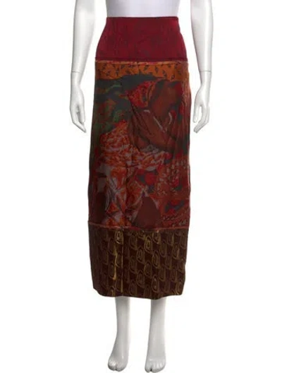 Pre-owned Jean Paul Gaultier Vintage Long Skirt In Red