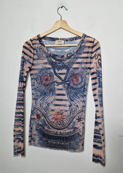 Pre-owned Jean Paul Gaultier Vintage Mesh Top In Multi