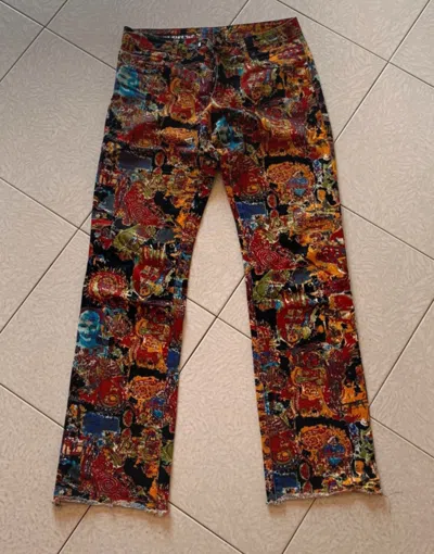 Pre-owned Jean Paul Gaultier Vintage Printed Jeans In Multicolor