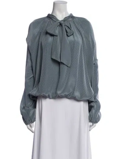 Pre-owned Jean Paul Gaultier Vintage Silk Blouse In Blue