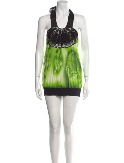 Pre-owned Jean Paul Gaultier Vintage Silk Bodysuit W/ Tags In Green