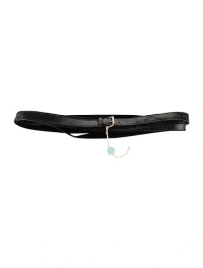 Pre-owned Jean Paul Gaultier Vintage Skinny Waist Belt In Black