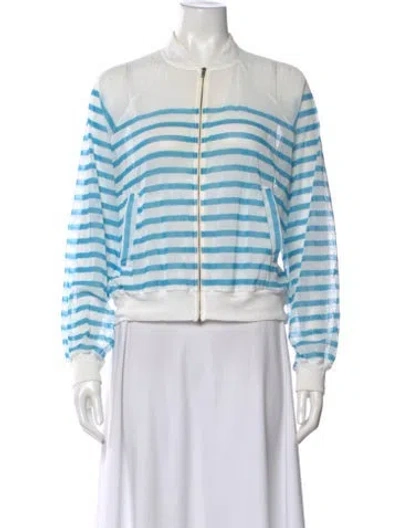 Pre-owned Jean Paul Gaultier Vintage Striped Bomber Jacket In Multi