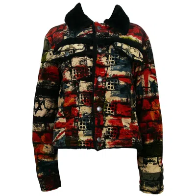 Pre-owned Jean Paul Gaultier Vintage Wall And Flags Print Jacket In Black