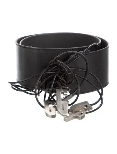 Pre-owned Jean Paul Gaultier Vintage Wide Waist Belt In Black