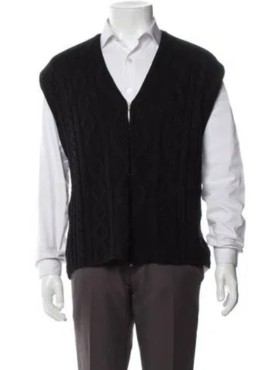 Pre-owned Jean Paul Gaultier Vintage Wool Cardigan In Black