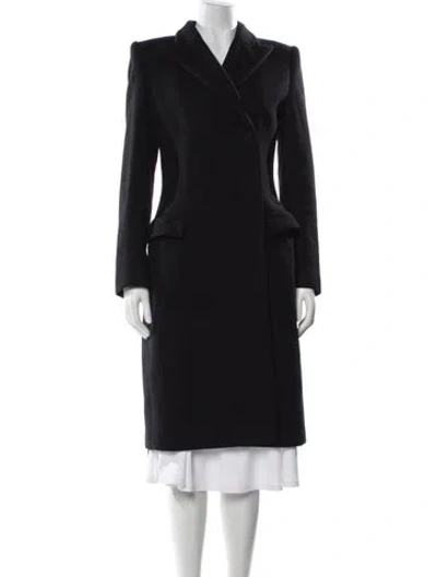 Pre-owned Jean Paul Gaultier Virgin Wool Faux Fur Coat In Gray