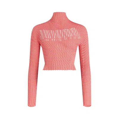 Pre-owned Jean Paul Gaultier Viscose Gingham Illusion Asymetric Collar Sweater Printed Junior Gaultier Logo 'w In White