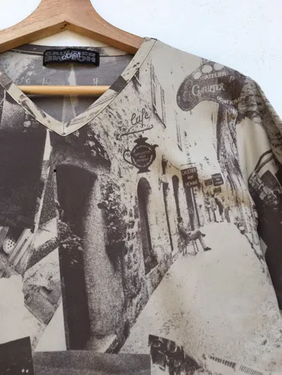 Pre-owned Jean Paul Gaultier Vtg Jpg Gaultier Homme Objet Jacquard Image Shortsleeved In Brown