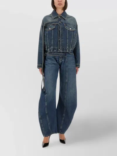 JEAN PAUL GAULTIER WAISTBAND JACKET WITH POCKETS AND COLLAR