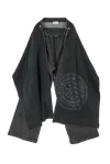 Jean Paul Gaultier Washed French Terry Jogging With Detachable Scarf Printed "jpg Laurier Stamp" Log In Gray