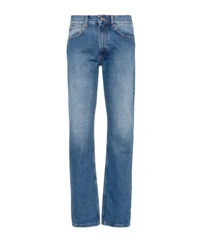 Jean Paul Gaultier Washed Tapered Jeans In Blue