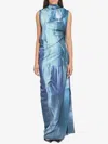 Jean Paul Gaultier Women Water Long Dress In Blue
