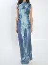 Jean Paul Gaultier Women Water Long Dress In Blue