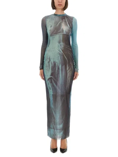 JEAN PAUL GAULTIER JEAN PAUL GAULTIER "WATER" MESH LONG DRESS