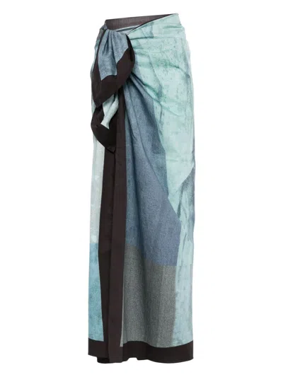 Jean Paul Gaultier Water Pareo In Green