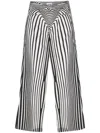 JEAN PAUL GAULTIER WHITE AND BLACK BODY MORPHING JEANS