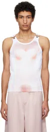 Jean Paul Gaultier White 'le Classique' Tank Top In 0120-white/palepink