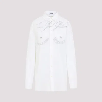 JEAN PAUL GAULTIER WHITE LS DOUBLE LAYER SHIRT