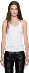 Jean Paul Gaultier Ribbed Texture Scoop Neck Sleeveless Top