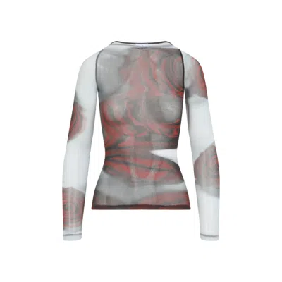 JEAN PAUL GAULTIER WHITE POLYAMIDE TOP